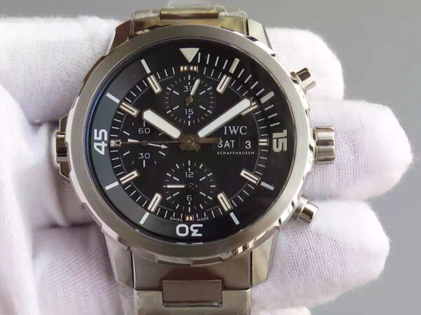 IWC Aquatimer IW376804 V6 Factory Hot Replica Watches Black Dial - Hot Replica Watches