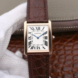 Cartier Tank W5200025 K11 Factory Hot Replica Watches Rose Gold White Dial - Hot Replica Watches