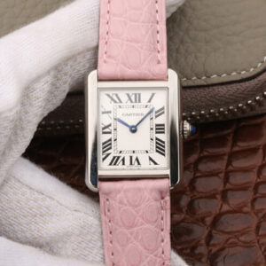 Cartier Tank K11 Factory Hot Replica Watches Pink Strap - Hot Replica Watches