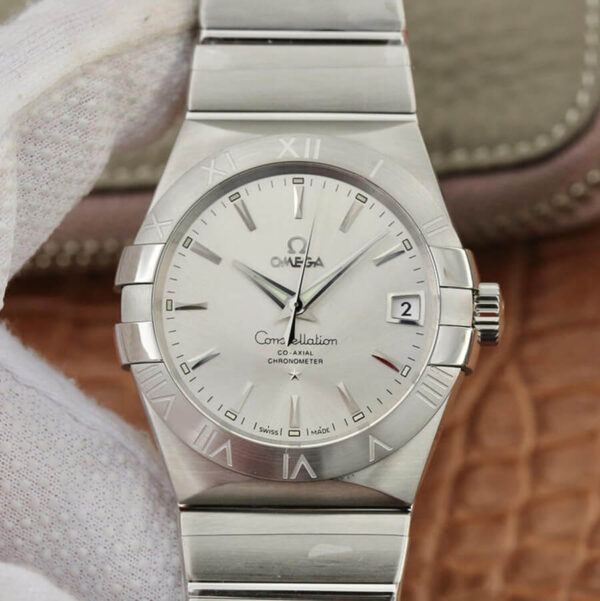 Omega Constellation 123.10.38.21.02.001 VS Factory Hot Replica Watches Silver Case - Hot Replica Watches