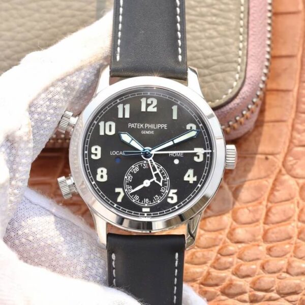 Patek Philippe Calatrava 5524 GR Factory Hot Replica Watches Black Strap - Hot Replica Watches