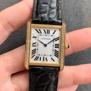 Cartier Tank K11 Factory Hot Replica Watches White Dial Black Strap - Hot Replica Watches