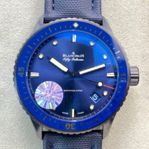Blancpain Fifty Fathoms 5000-0240-O52A GF Factory Hot Replica Watches Blue Strap - Hot Replica Watches
