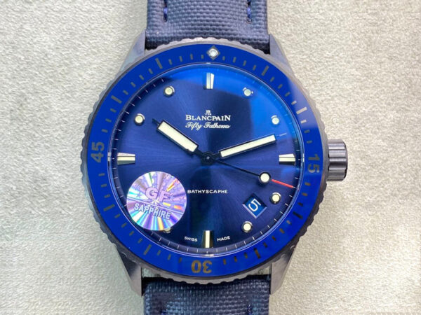 Blancpain Fifty Fathoms 5000-0240-O52A GF Factory Hot Replica Watches Blue Strap - Hot Replica Watches