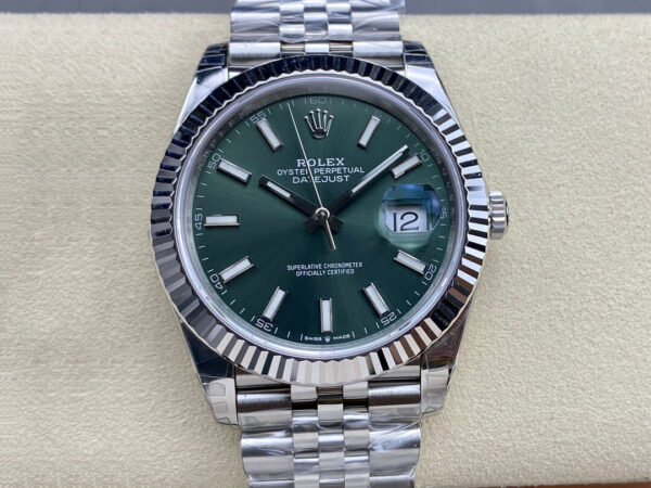 Rolex Datejust M126334-0027 VS Factory Hot Replica Watches Dark Green Dial - Hot Replica Watches