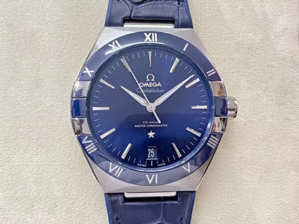 Omega Constellation 131.33.41.21.03.001 VS Factory Hot Replica Watches Blue Strap - Hot Replica Watches