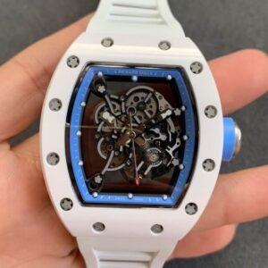 Richard Mille RM055 KV Factory Hot Replica Watches White Rubber Strap - Hot Replica Watches