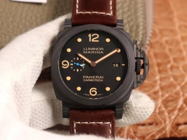 Panerai Luminor 1950 PAM00661 VS Factory Hot Replica Watches Reddish Brown Strap - Hot Replica Watches