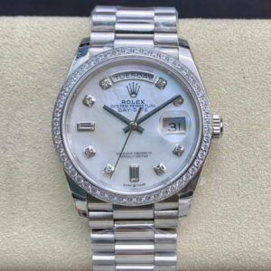 Rolex Day Date 128396TBR-0005 EW Factory Hot Replica Watches Steel Strap - Hot Replica Watches