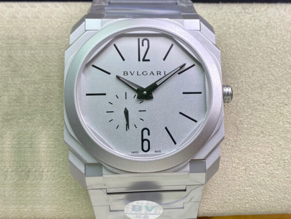 Bvlgari Octo 103011 BV Factory Hot Replica Watches Silver White Case - Hot Replica Watches