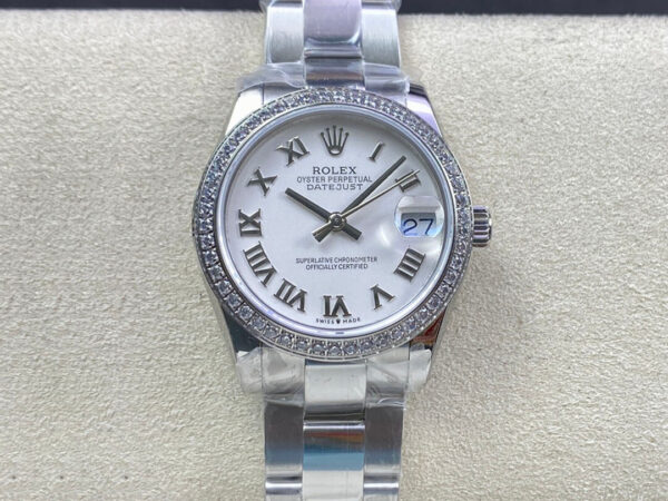 Rolex Datejust M278384RBR-0013 EW Factory Hot Replica Watches Diamond White Dial - Hot Replica Watches