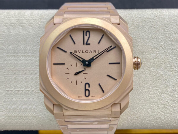 Bvlgari Octo 102912 BV Factory Hot Replica Watches Rose Gold Dial - Hot Replica Watches
