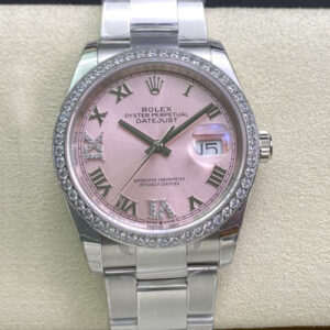 Rolex Datejust M126284RBR-0024 EW Factory Hot Replica Watches Diamond Pink Dial - Hot Replica Watches
