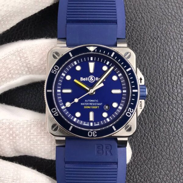 Bell & Ross BR0392-D-BU-ST/SRB Hot Replica Watches Blue Strap - Hot Replica Watches