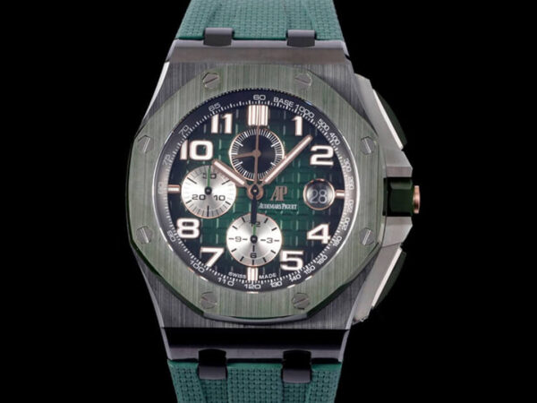 Audemars Piguet Royal Oak Offshore 26405CE.OO.A056CA.01 RS Factory Hot Replica Watches Green Strap - Hot Replica Watches