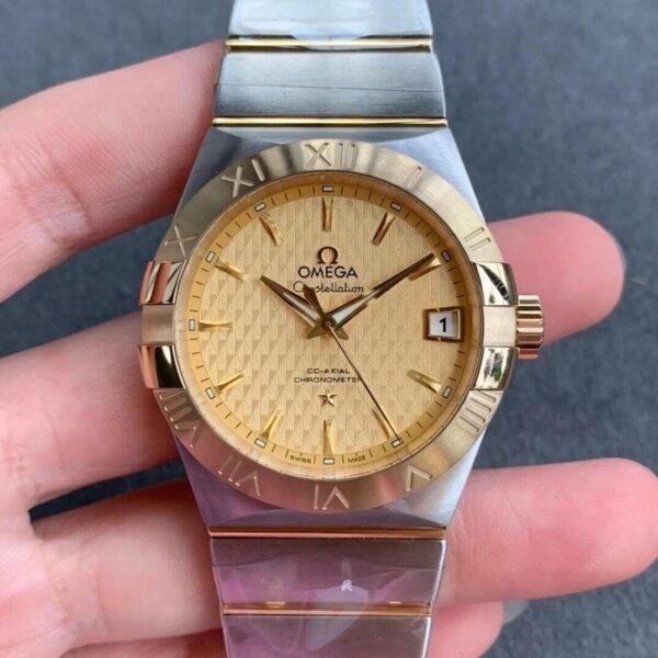 Omega Constellation 123.20.38.21.08.002 VS Factory Hot Replica Watches Gold Dial - Hot Replica Watches