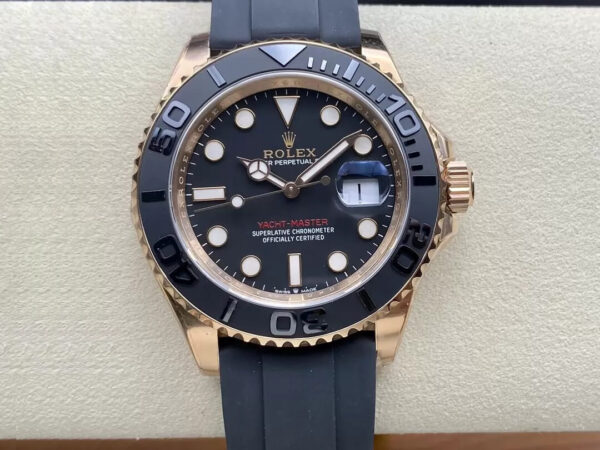 Rolex Yacht Master M126655-0002 Clean Factory Hot Replica Watches Black Strap - Hot Replica Watches