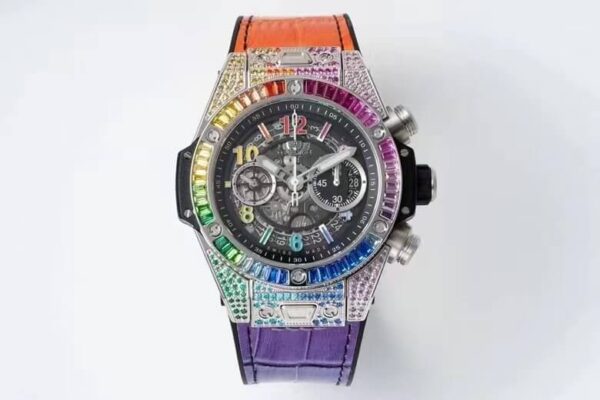 Hublot BIG BANG 411.NX.1117.LR.0999 ZF Factory Hot Replica Watches Colored Diamond Dial - Hot Replica Watches