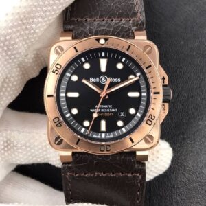 Bell & Ross BR0392-D-BL-BR/SCA Black Dial Gold Case - Hot Replica Watches