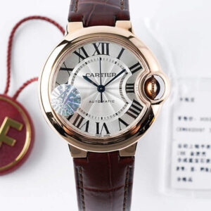 Cartier Ballon Bleu W6920097 AF Factory Hot Replica Watches Brown Strap - Hot Replica Watches