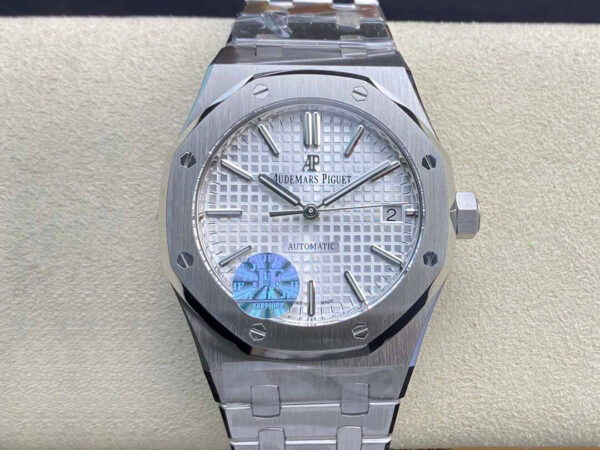 Audemars Piguet Royal Oak 15450ST.OO.1256ST.01 JF Factory Hot Replica Watches Silver White Dial - Hot Replica Watches