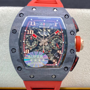 Richard Mille RM011 KV Factory Hot Replica Watches Red Strap - Hot Replica Watches