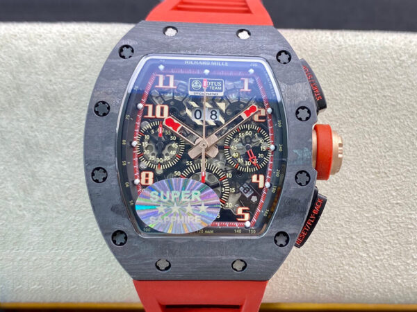 Richard Mille RM011 KV Factory Hot Replica Watches Red Strap - Hot Replica Watches