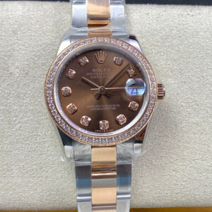 Rolex Datejust M278381RBR-0027 EW Factory Hot Replica Watches Dark Brown Dial - Hot Replica Watches