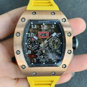 Richard Mille RM011 KV Factory Hot Replica Watches Yellow Strap - Hot Replica Watches