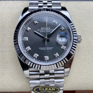 Rolex Datejust M126334-0006 Clean Factory Hot Replica Watches Black Gray Dial - Hot Replica Watches