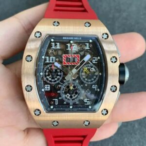 Richard Mille RM011 KV Factory Hot Replica Watches Red Strap - Hot Replica Watches
