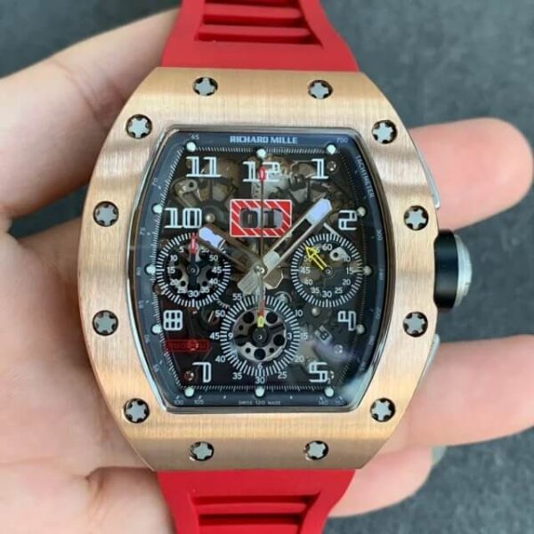 Richard Mille RM011 KV Factory Hot Replica Watches Red Strap - Hot Replica Watches
