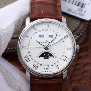 Blancpain Villeret 6654 OM Factory Hot Replica Watches Brown Strap - Hot Replica Watches
