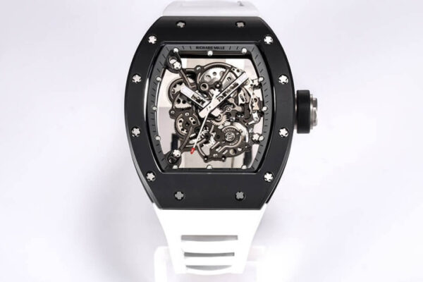 Richard Mille RM-055 BBR Factory Hot Replica Watches White Strap - Hot Replica Watches