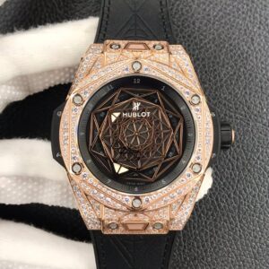 Hublot Big Bang WWF Factory Hot Replica Watches Gold Diamond Case - Hot Replica Watches