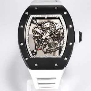 Richard Mille RM-055 BBR Factory Hot Replica Watches White Rubber Strap - Hot Replica Watches