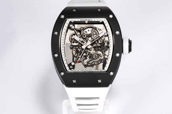 Richard Mille RM-055 BBR Factory Hot Replica Watches White Rubber Strap - Hot Replica Watches