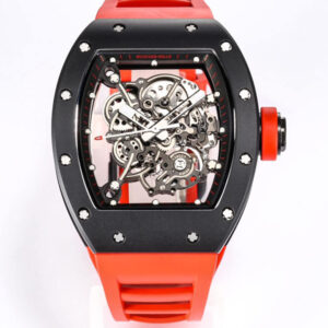 Richard Mille RM-055 BBR Factory Hot Replica Watches Red Rubber Strap - Hot Replica Watches