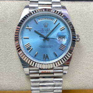 Rolex Day Date M228236-0012 EW Factory Hot Replica Watches Blue Dial - Hot Replica Watches