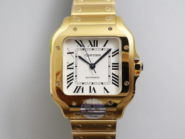 Cartier Santos W20112Y1 BV Factory Hot Replica Watches Gold Case - Hot Replica Watches