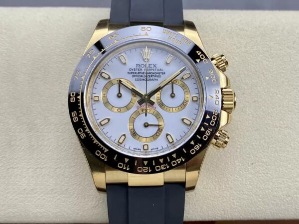 Rolex Daytona M116518LN-0041 Clean Factory Hot Replica Watches Gold White Dial - Hot Replica Watches