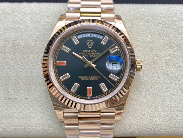 Rolex Day Date EW Factory Hot Replica Watches Rose Gold Case - Hot Replica Watches