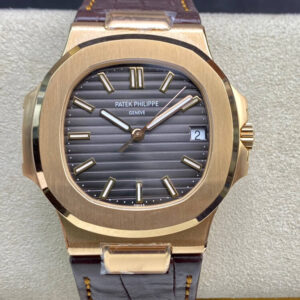 Patek Philippe Nautilus 5711R 3K Factory Hot Replica Watches Brown Strap - Hot Replica Watches
