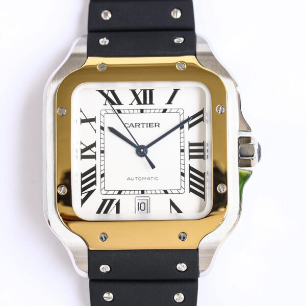 Cartier Santos W2SA0009 GF Factory Hot Replica Watches Black Strap - Hot Replica Watches