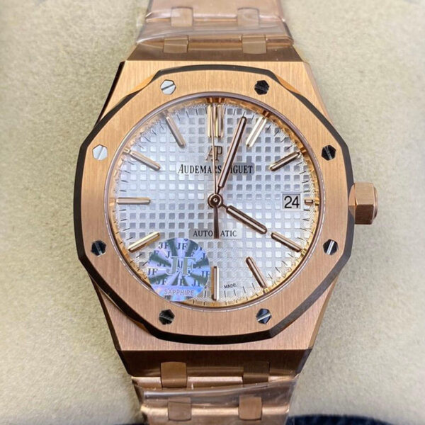 Audemars Piguet Royal Oak 15450OR.OO.1256OR.01 JF Factory Hot Replica Watches Rose Gold Case - Hot Replica Watches