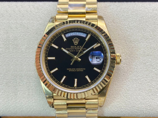 Rolex Day Date EW Factory Hot Replica Watches Gold Case - Hot Replica Watches