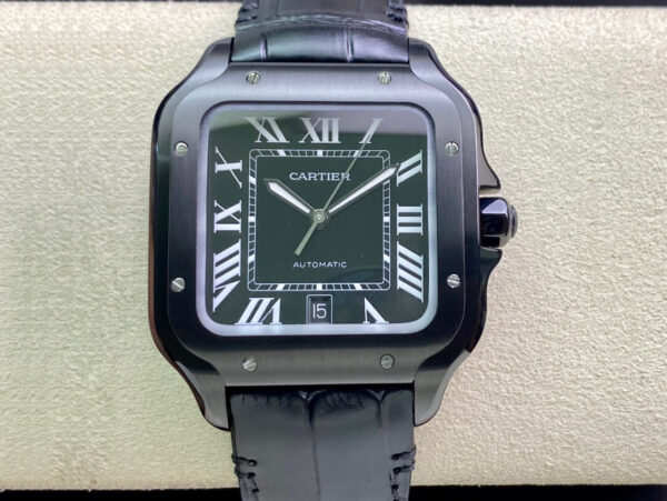 Cartier Santos WSSA0039 GF Factory Hot Replica Watches Black Case - Hot Replica Watches