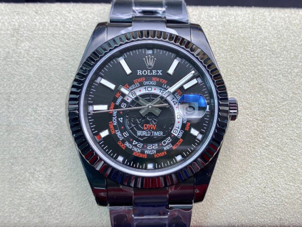 Rolex Sky Dweller WWF Factory DIW Hot Replica Watches Black Case - Hot Replica Watches
