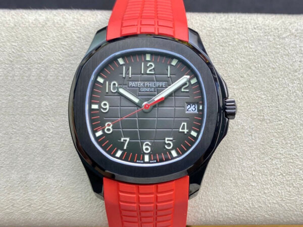 Patek Philippe Aquanaut PP5167 ZF Factory Hot Replica Watches Red Strap - Hot Replica Watches