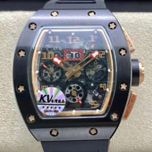 Richard Mille RM011 KV Factory Hot Replica Watches Black Case - Hot Replica Watches
